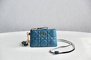 Dior Caro Multifunctional Pouch (Blue)   - 5