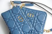 Dior Caro Multifunctional Pouch (Blue)   - 3