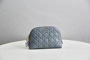 Dior Caro Beauty Pouch (Blue)   - 1