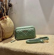 Dior Caro Double Pouch (Green) 5037  - 1