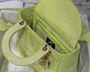 Dior Medium Lady D-Lite Toile de Jouy Reverse Embroidery Bag (Lime) M0565ORGO_M60E  - 3