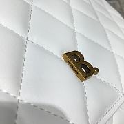 Balenciagα B Buckle New Diamond Pattern (White Tuba) Large  - 6