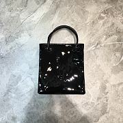 Balenciaga Women's Shopping XXS North South Tote Bag (Pattern Leather Black)  - 2