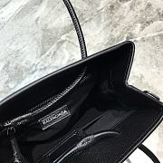 Balenciaga Women's Shopping XXS North South Tote Bag (Tumble Pattern Black)  - 5