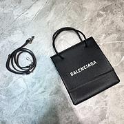 Balenciaga Women's Shopping XXS North South Tote Bag (Tumble Pattern Black)  - 1