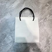 Balenciaga Women's Shopping XXS North South Tote Bag (Tumble Pattern White)  - 6