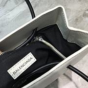 Balenciaga Women's Shopping XXS North South Tote Bag (Tumble Pattern White)  - 4