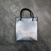 Balenciaga Women's Shopping XXS North South Tote Bag (Tumble Silver) - 6