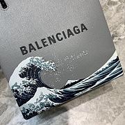 Balenciaga Women's Shopping XXS North South Tote Bag (Grey Wave)  - 3