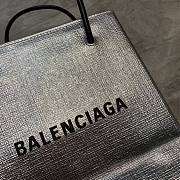 Balenciaga Women's Shopping XXS North South Tote Bag (Silver)  - 4