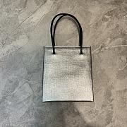 Balenciaga Women's Shopping XXS North South Tote Bag (Silver)  - 3