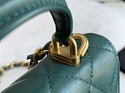 Chanel Mini Messenger Bag in Grained Calfskin (Green)  - 2