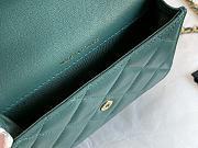 Chanel Mini Messenger Bag in Grained Calfskin (Green)  - 3