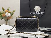 Chanel Wallet On Chain Calfskin & Gold-Tone Metal (Black) AP2289   - 6