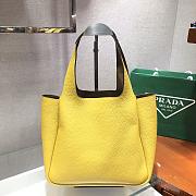 PRADA Dynamique Leather Tote (Yellow) 25cm - 3