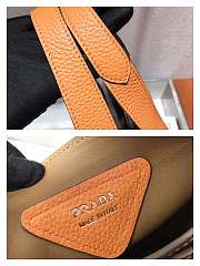 PRADA Dynamique Leather Tote (Orange) 25cm - 4