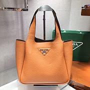 PRADA Dynamique Leather Tote (Orange) 25cm - 1