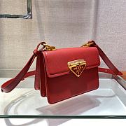 PRADA Saffiano Leather Symbole Bag (Red)  - 3