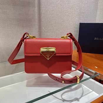 PRADA Saffiano Leather Symbole Bag (Red) 