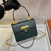 PRADA Saffiano Leather Symbole Bag (Deep Blue Ocean) 1BD021  - 2