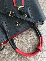 PRADA Medium Saffiano Leather Double Bag (Black_Fiery Red) 1BG775_2A4A_F0LJ4_V_OOO  - 4