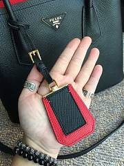 PRADA Medium Saffiano Leather Double Bag (Black_Fiery Red) 1BG775_2A4A_F0LJ4_V_OOO  - 6