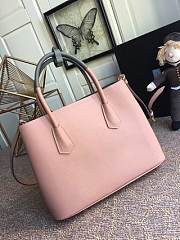 PRADA Medium Saffiano Leather Double Bag (Powder Pink_Black) 1BG775_2A4A_F0UDW_V_OOO  - 4