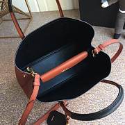 PRADA Medium Saffiano Leather Double Bag (Red_ Sandal Wood) 1BG775  - 6