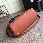 PRADA Medium Saffiano Leather Double Bag (Red_ Sandal Wood) 1BG775  - 3