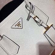 PRADA Medium Saffiano Leather Double Bag (White_Black) 1BG775_2A4A_F0G3Z_V_OOO  - 6