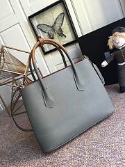 PRADA Medium Saffiano Leather Double Bag (Grey) 1BG775  - 2