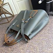 PRADA Medium Saffiano Leather Double Bag (Grey) 1BG775  - 5