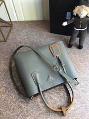 PRADA Medium Saffiano Leather Double Bag (Grey) 1BG775  - 6