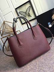 PRADA Medium Saffiano Leather Double Bag (Burgundy) 1BG775  - 4