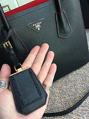 PRADA Medium Saffiano Leather Double Bag (Black) 1BG775  - 6