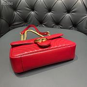 GUCCI GG Marmont Small Matelassé Shoulder Bag (Hibiscus Red Leather) 443497 DTDIT 6433  - 6