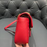 GUCCI GG Marmont Small Matelassé Shoulder Bag (Hibiscus Red Leather) 443497 DTDIT 6433  - 5