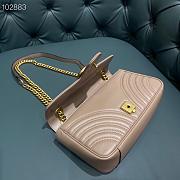 GUCCI GG Marmont Small Matelassé Shoulder Bag (Dusty Pink Leather) ‎443497 DTDIT 5729  - 5
