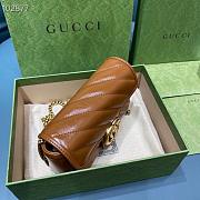 GUCCI GG Marmont Matelassé Super Mini Bag (Brown Leather) 476433 0OLFT 2535  - 5