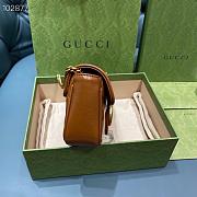 GUCCI GG Marmont Matelassé Super Mini Bag (Brown Leather) 476433 0OLFT 2535  - 2