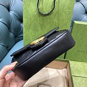 GUCCI GG Marmont Matelassé Super Mini Bag (Black Chevron Leather) 476433 DTDCT 1000  - 4