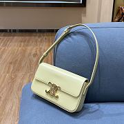 Celine Triomphe Shoulder Bag In Shiny Calfskin (Papyrus) 194143BF4.11PA  - 3