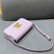 Celine Triomphe Shoulder Bag In Shiny Calfskin (Lavender Grey) 194143BF4.32LG - 6