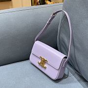 Celine Triomphe Shoulder Bag In Shiny Calfskin (Lavender Grey) 194143BF4.32LG - 5