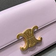 Celine Triomphe Shoulder Bag In Shiny Calfskin (Lavender Grey) 194143BF4.32LG - 4