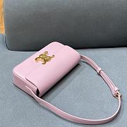 Celine Triomphe Shoulder Bag In Shiny Calfskin (Rose Quartz) 194143BF4.24RQ  - 4