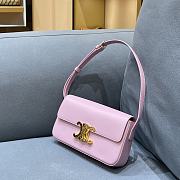 Celine Triomphe Shoulder Bag In Shiny Calfskin (Rose Quartz) 194143BF4.24RQ  - 2