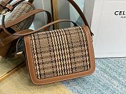 Celine Medium Triomphe Bag In Triomphe Textile And Calfskin (Brown_Tan) 191242CXX.19RT - 4