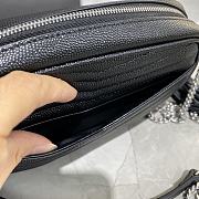YSL Lou Camera Bag In Quilted Leather (Black_Silver) 585040  - 4
