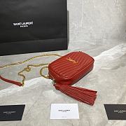 YSL Lou Camera Bag In Quilted Leather (Red) 585040  - 4